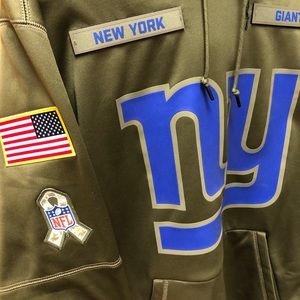 NFL Giants Army Green Casual Men Hoodie